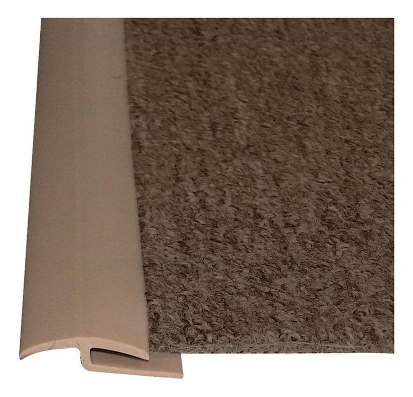Cubrejunta Alfombra Tipo J Beige 35x2 Mm 1 Mt 10 Un Dvp