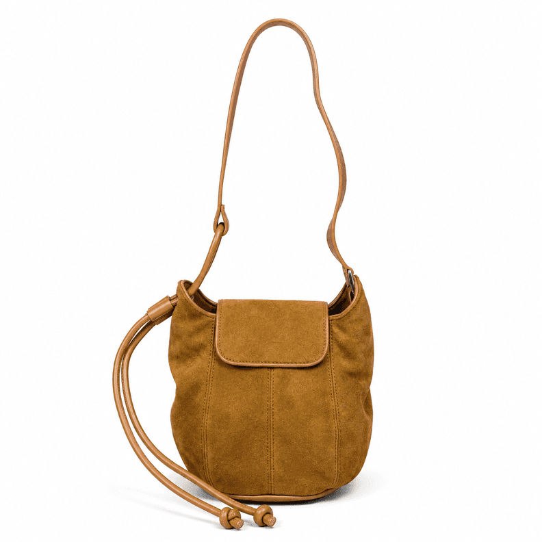 Cartera Crossbody Solapa Mujer Poligamuza Nicoletta Camel