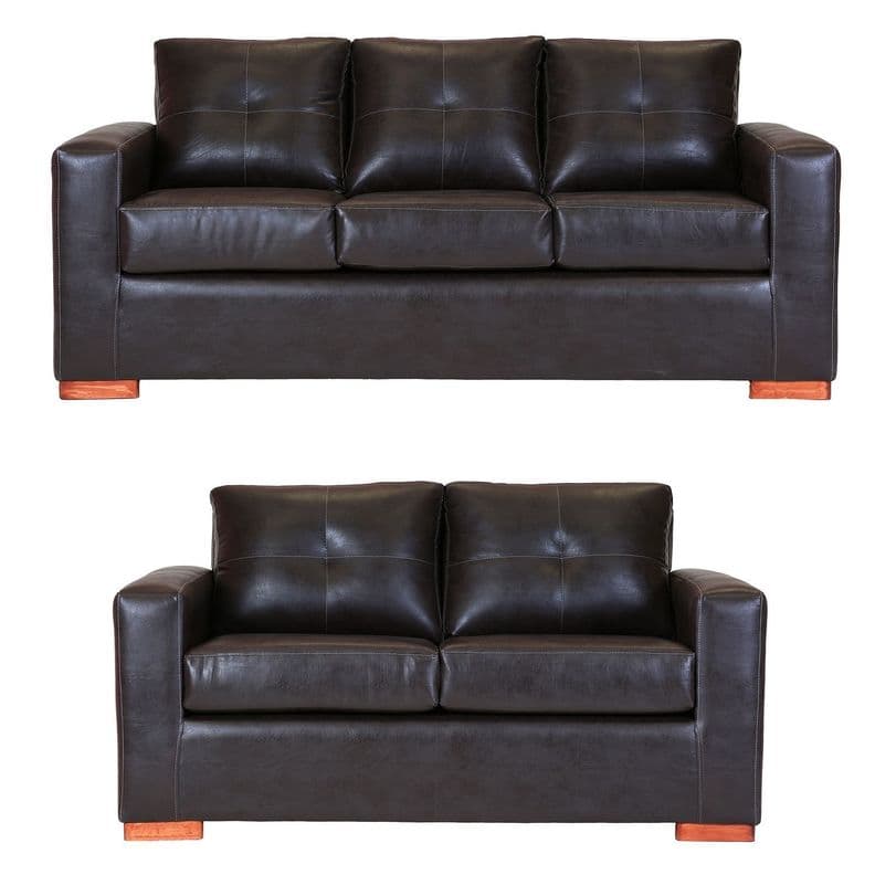 Living Franco 32 - Cuero Sintetico Pu Cafe Oscuro