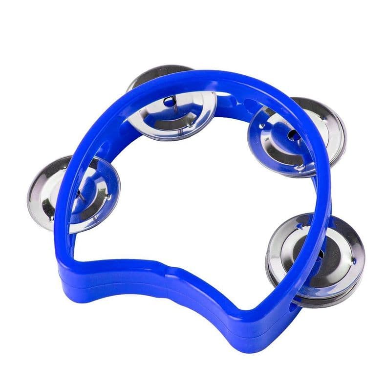 PANDERO 4" PLASTICO AZUL MOD.CJ-4-BL HONDO