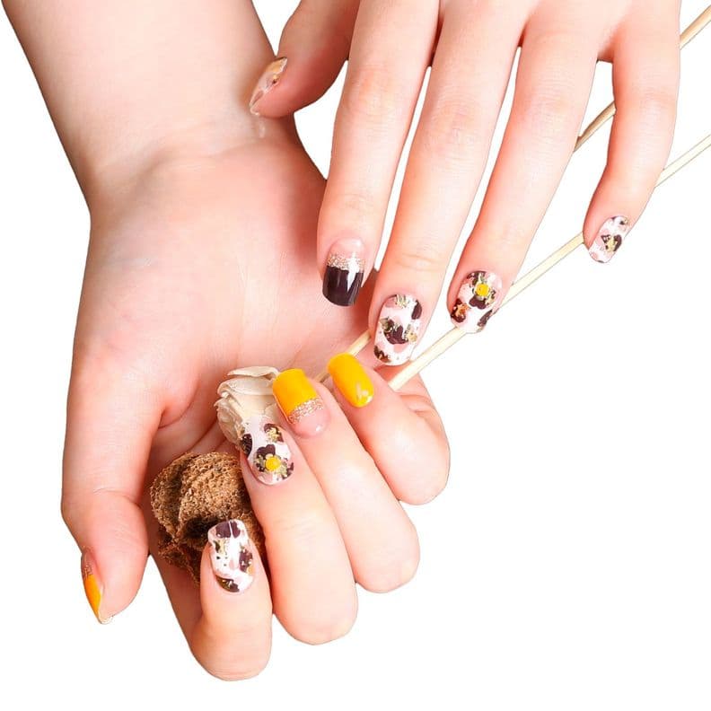 Unas Sticker Efecto Gel Tiolla Yellow Leopard