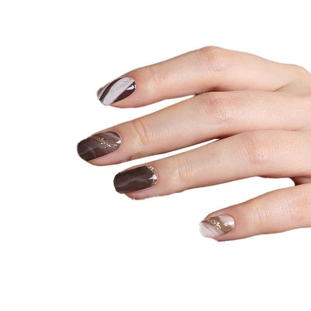 Unas Sticker Efecto Gel Tiolla Mocha Latte