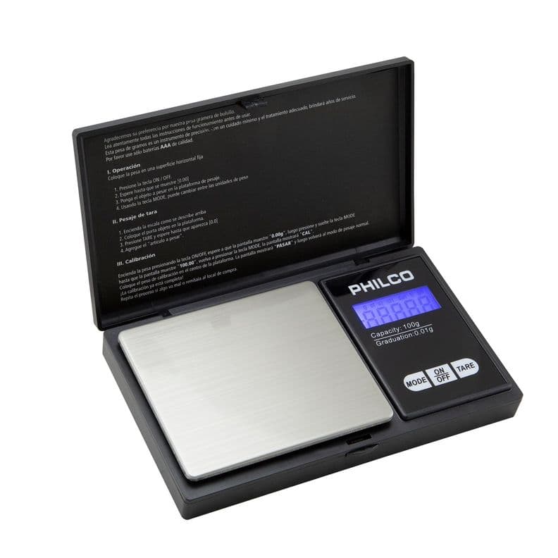 PESA GRAMERA DIG. DESDE 0.01 GR A 100 GR. Negro