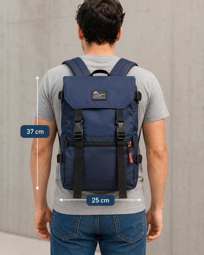 Mochila Urbano Hombre Panama Jack- H909 Azul Oscuro