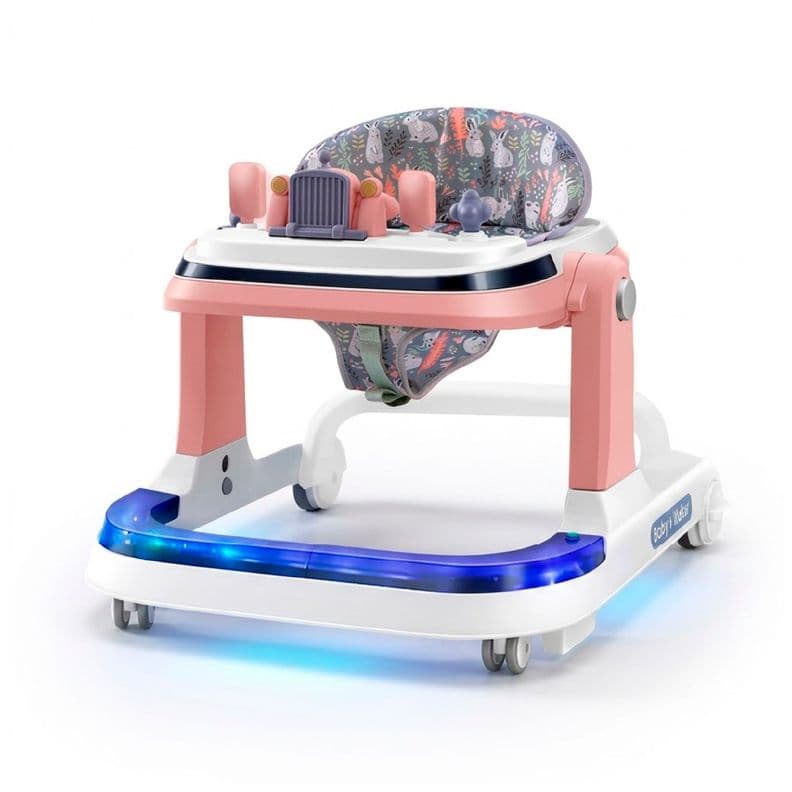 Caminadora Andador Bebe Camion Musical Anticaida Stylish Rosado