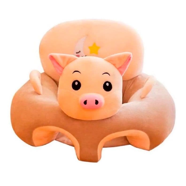 Cojin Asiento Bebe Seguridad Y Apoyo Cerdito Beige