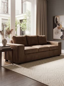 Sofa 3 cuerpos Lucca Felpa Cafe