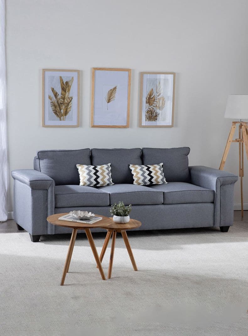 Sofa 3 cuerpos Sicilia Tela Gris