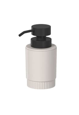 Jabonera Con Dosificador Dorica Beige Con Negro 300 Ml