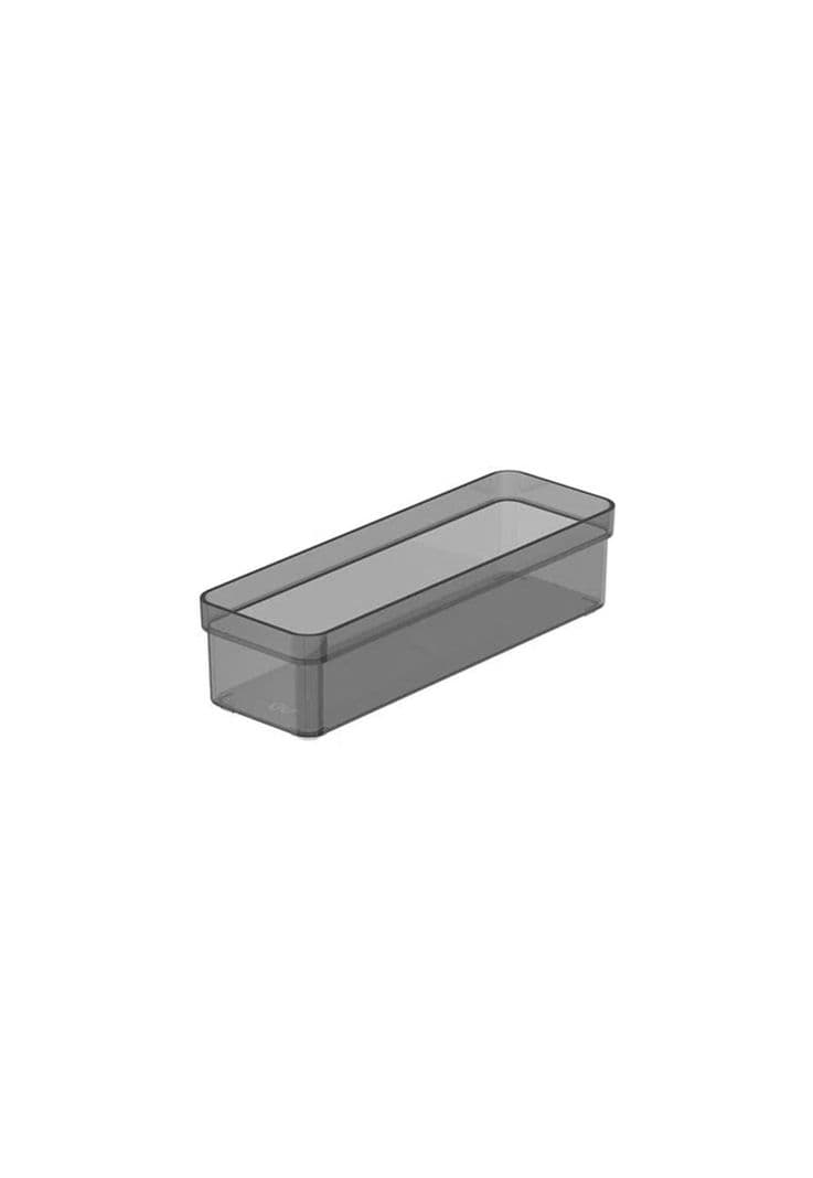 Organizador De Cajon Clear 30 X 7,5 X 5,6 Gris