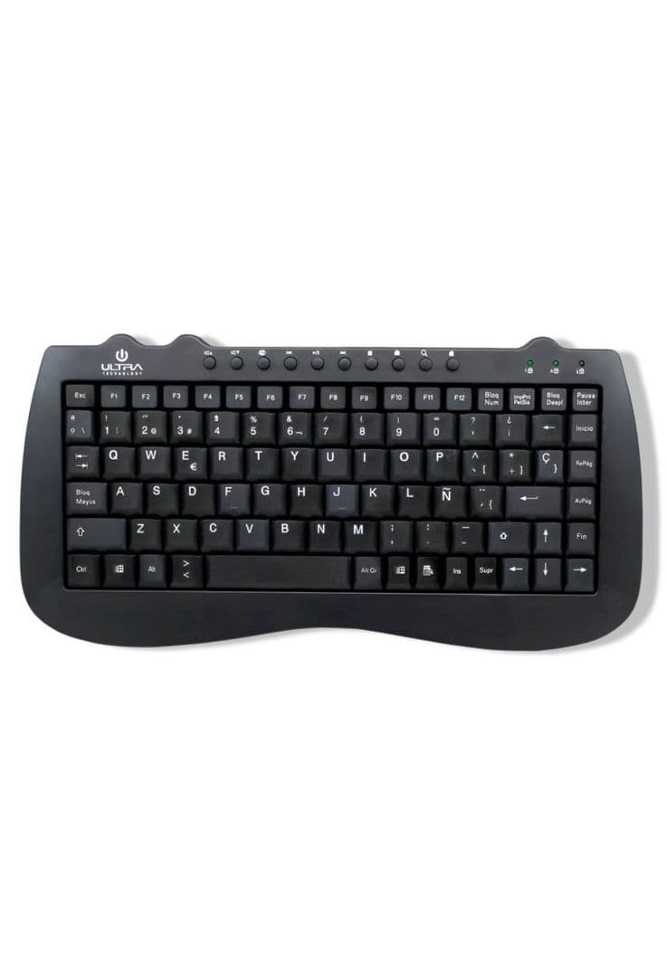 Mini Teclado USB Multimedia Ultra Compacto K115U Negro