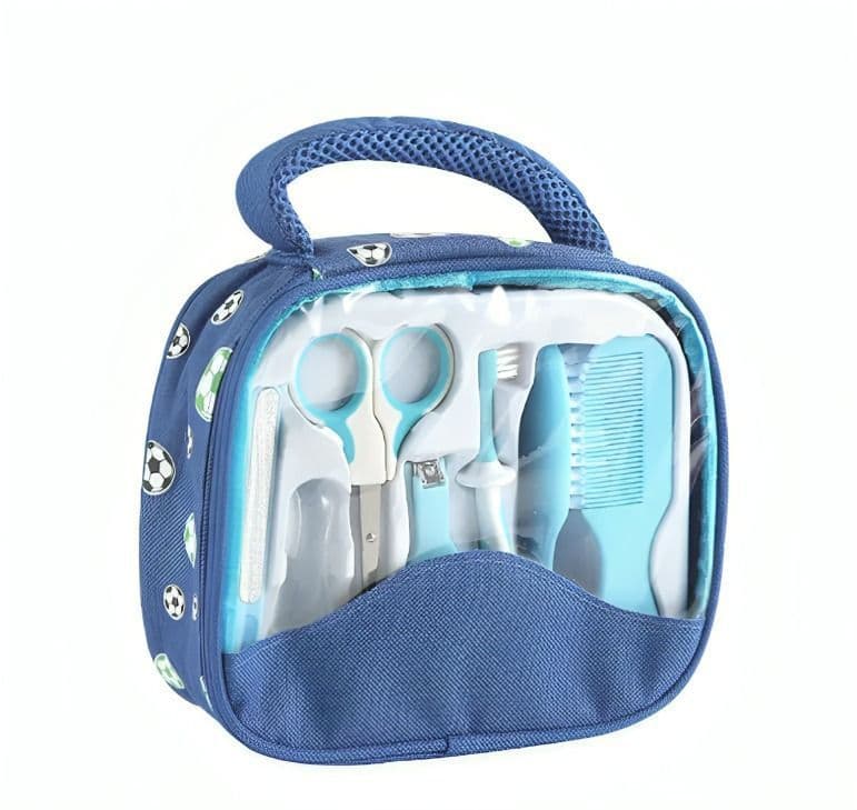 Set De Cuidados Para Bebe Manicure 7 Pcs Con Bolso De Viaje C/Azul