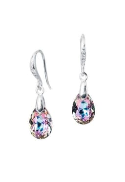Aros Gota de Luz Plata 925 Cristal Swarovski Vitral Light