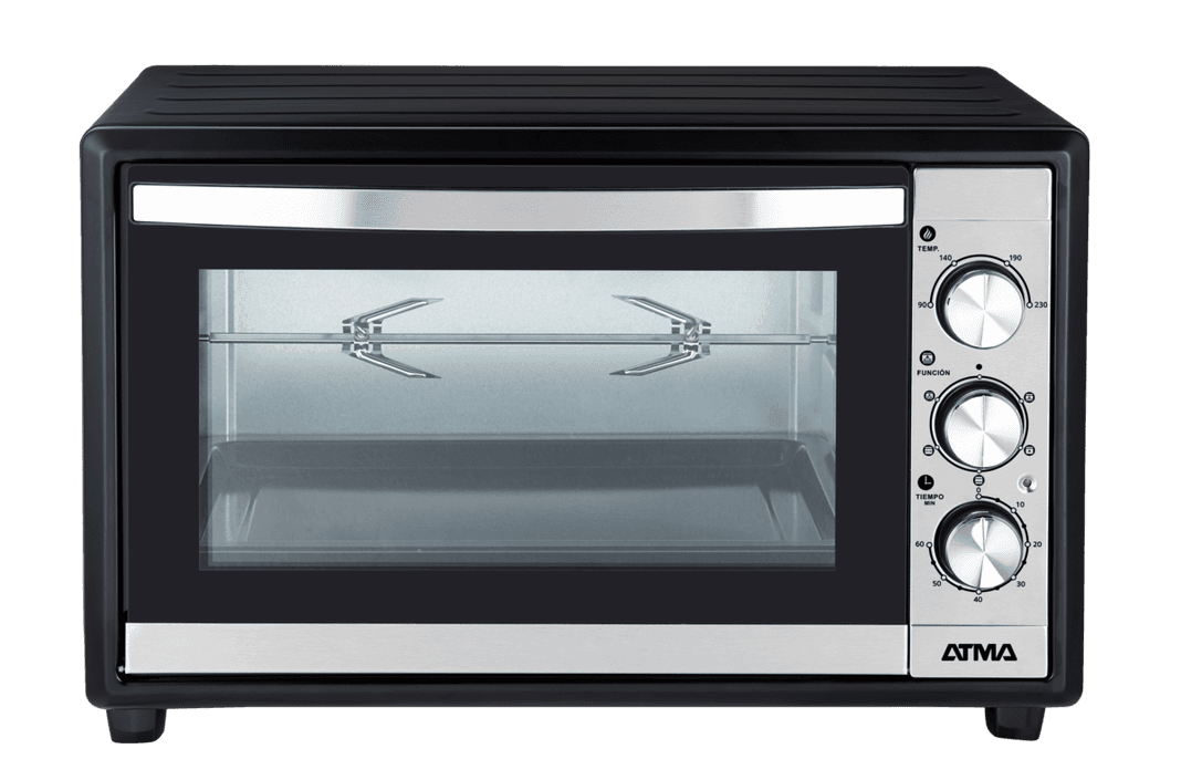 Horno Electrico De Mesa Atma con Grill 45l 1800w Conveccion y Spiedo Negro