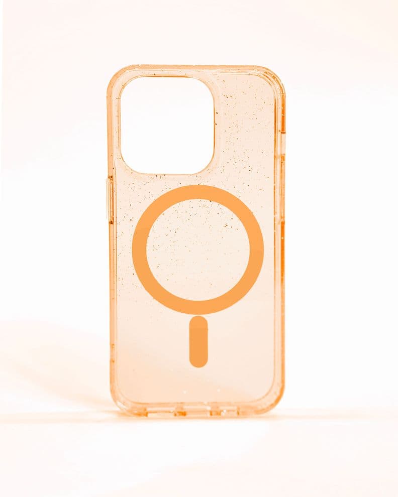 Carcasa Brillo iPhone 14 Pro Magsafe Antibacterial Mata 99% Rosado Nude