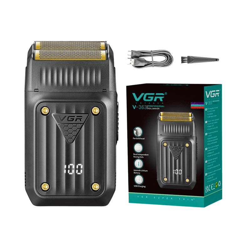 Afeitadora Profesional VGR Shaver V 363 Doble Hoja Negro