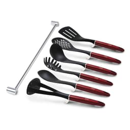 SET DE UTENSILIOS 7 PZS METALLIC LINE BURGUBDY EDITION Rojo