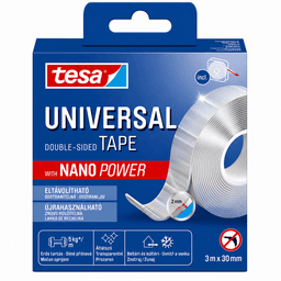 Cinta Adhesiva Doble Contacto Nano TESA 3m x 30mm Color Transparente