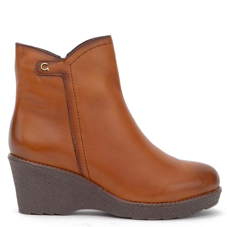 Botin de cuero mujer Gacel tostado Leda Cafe CL 38 | UK 6 | 24.4 CM