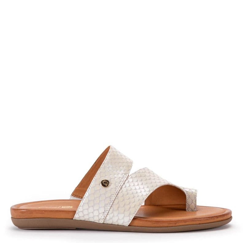 Sandalia de cuero mujer Gacel Off White fi Blanco CL 39 | UK 6.5 | 25.1 CM