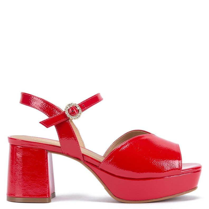 Sandalia de cuero mujer Gacel rojo Valentina CL 38 | UK 6 | 24.4 CM