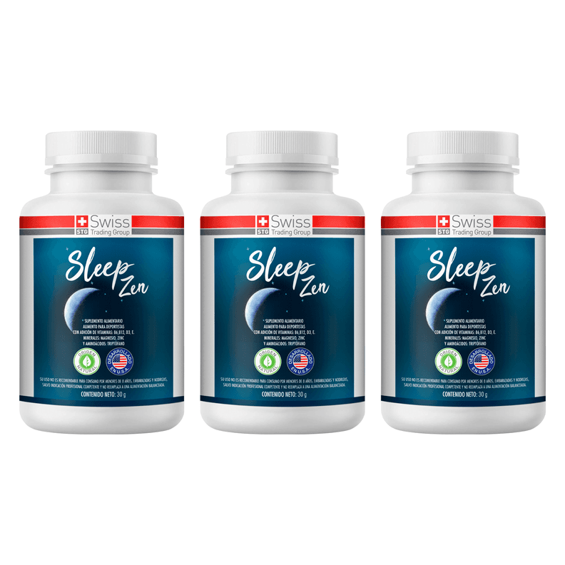Sleep Zen 60 Capsulas Naturales Contra el Insomnio 3 Meses Blanco