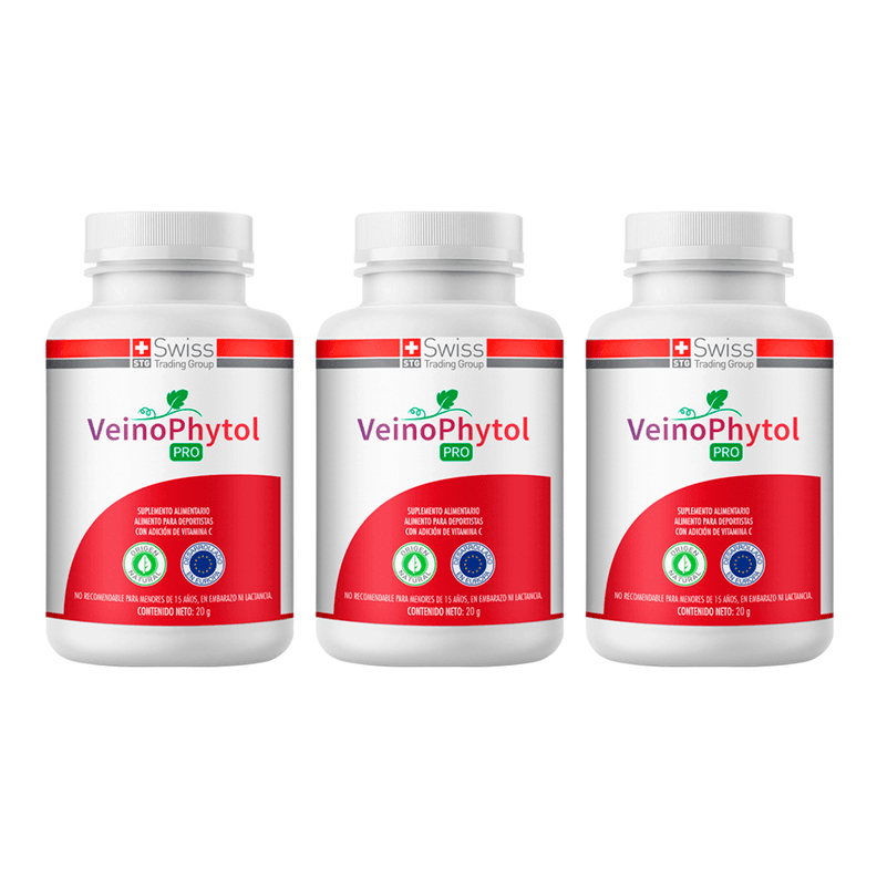 Veinophytol Pro 90 Caps Sin Varices ni Piernas Cansadas 3 Meses Blanco