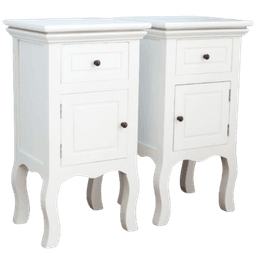 SET 2 VELADORES LIBRERO PARMA PUERTA + CAJON BLANCO