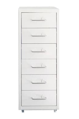 Cajonera blanca 6 cajones con ruedas Mobitat Blanco