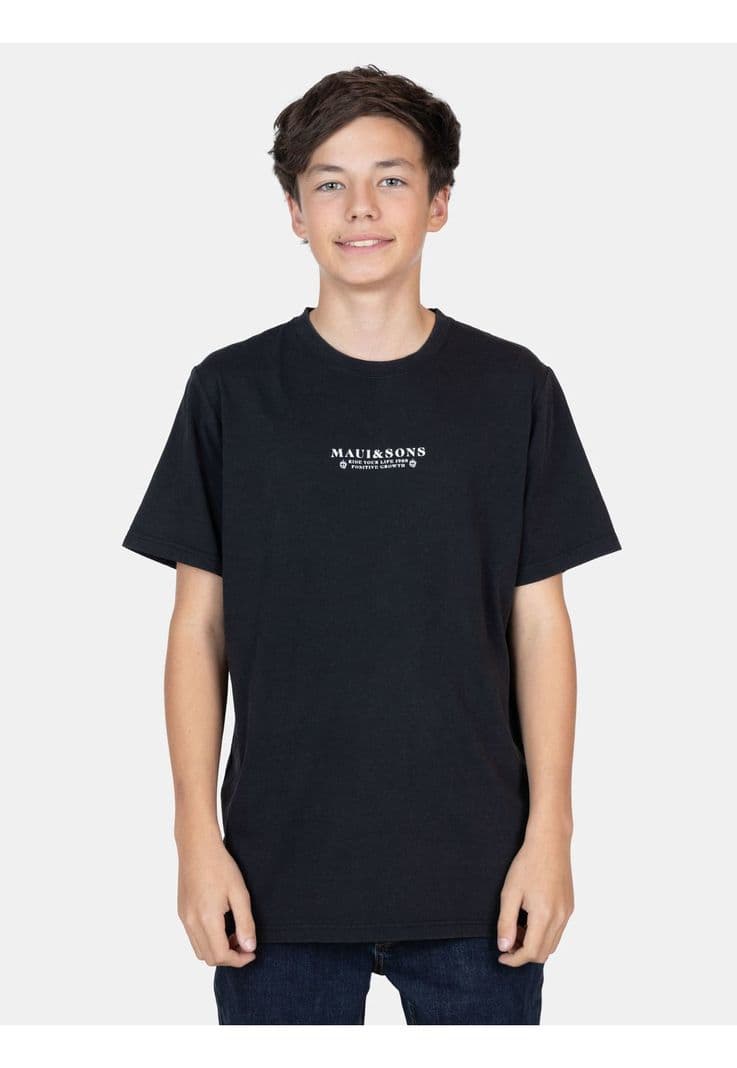Polera MC SolSkyn Negro Infantil Maui And Sons 10