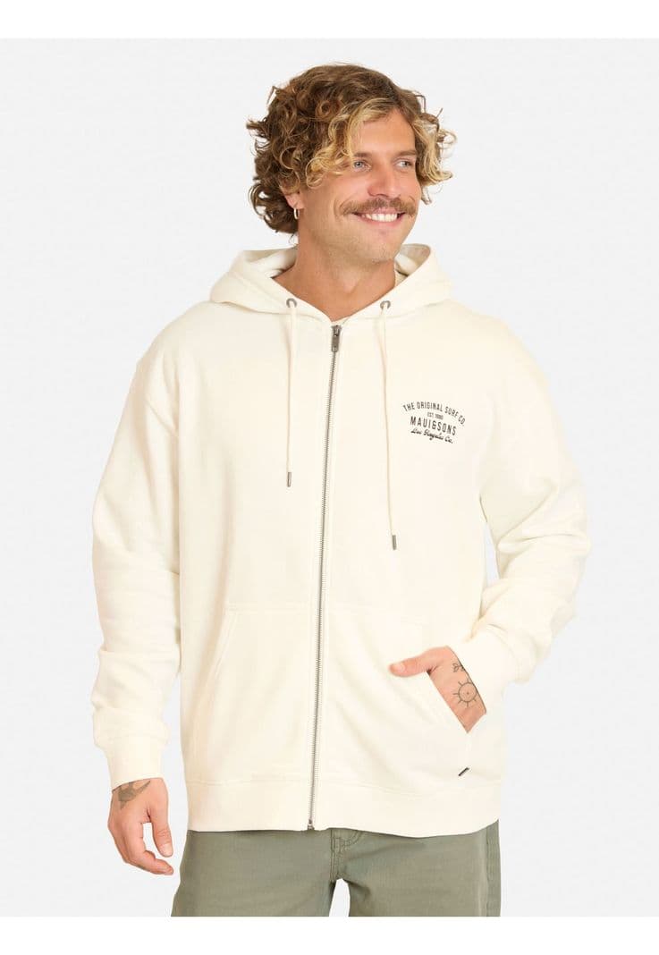 Poleron FZ Palmarix Blanco Hombre Maui And Sons S