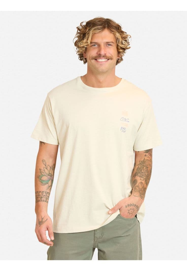 Polera MC Baniw Beige Hombre Maui And Sons S