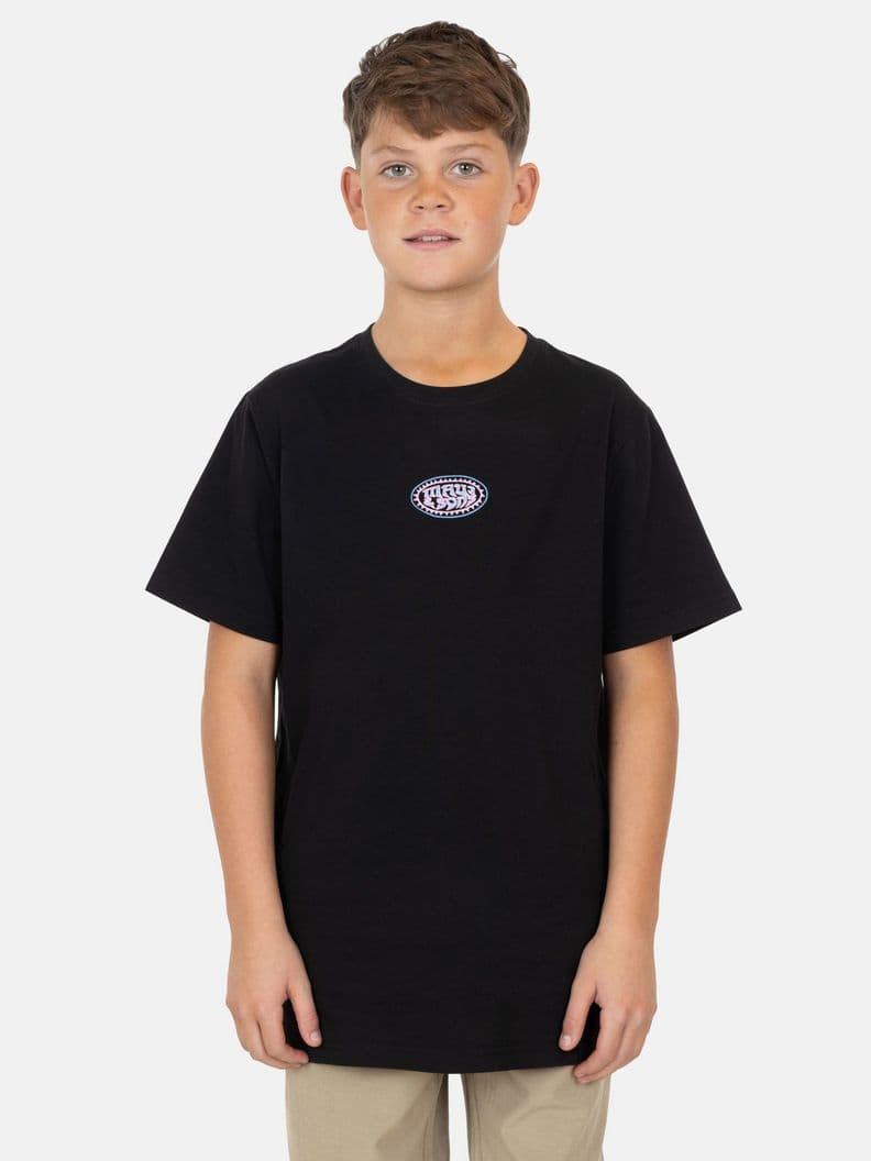 Polera MC Salpika Negro Infantil Maui And Sons 12