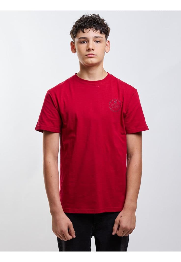 Polera MC Ride You Life Rojo Infantil Maui And Sons 12