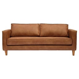 Sofa 3 Cuerpos Luna Cuero Reciclado Cafe Degradado