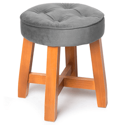 Pouf Spring Felpa Gris