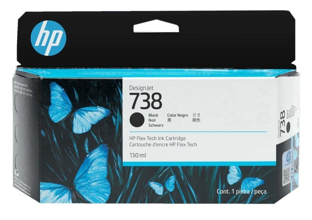 Cartucho de Tinta DesignJet HP 738 Negro de 130 ml