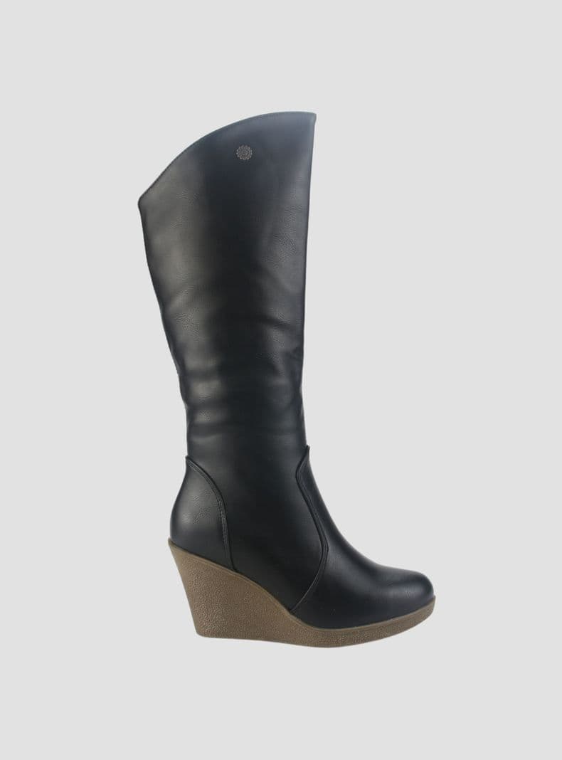 Bota Chalada Mujer Wedge-22 Negro Casual 39
