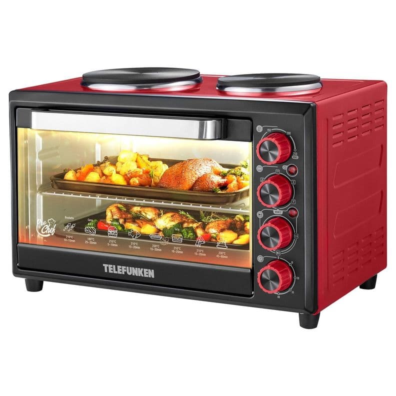 Horno Electrico 40lts Telefunken TF E552C Rojo