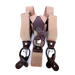 Suspensor hombre elastico canela doble broche