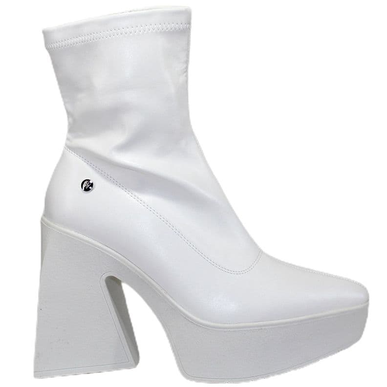 Botin Casual de Mujer con Plataforma 88 Yasna Blanco 39