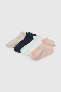 Calcetin deportivo corto punto suave y resistente nina rosado 0/3M a 3/4A 23/26