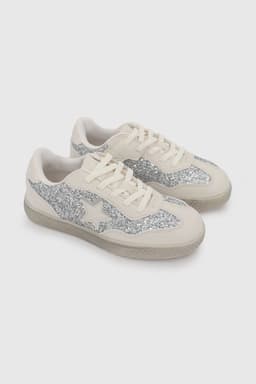 Zapatilla Plateada Nina 57560208V26 Plateado Metalico 28