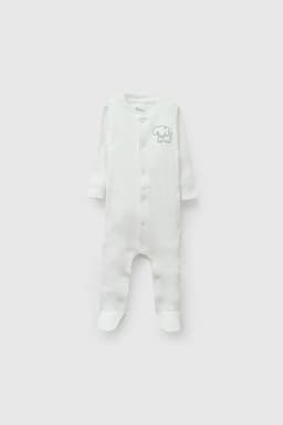 Oso Rib Blanco Unisex Rn a 6-9M Colloky 3 A 6 Meses