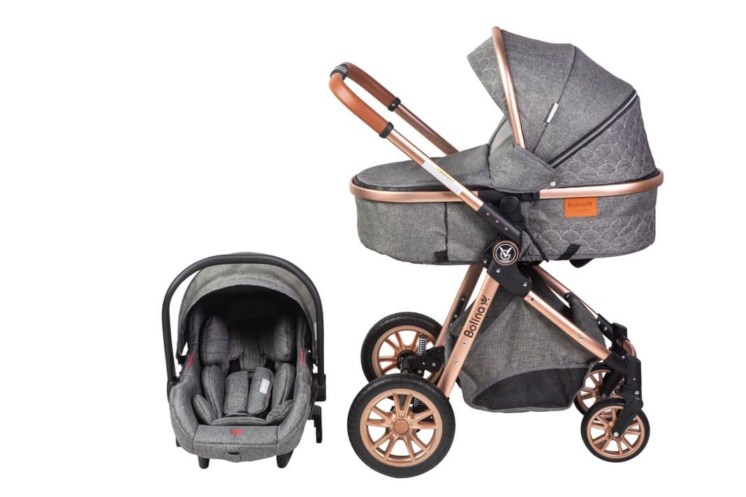 Coche Travel System Bolina Grey Nuevo Gris Degradado