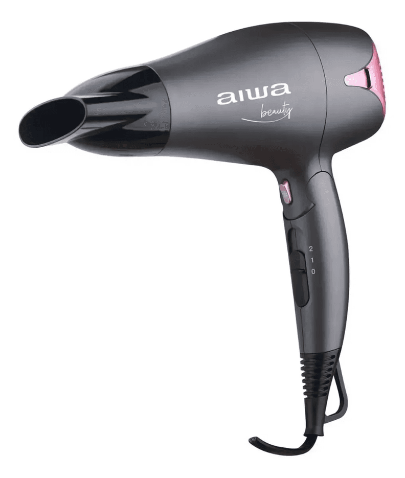 Secador De Pelo Cabello 1800w 2n 2v Gris Aw thd1839 Aiwa Negro