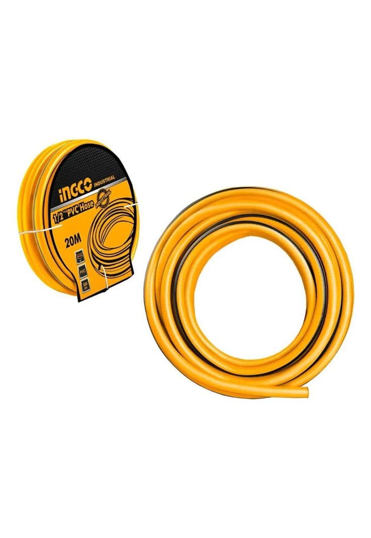 Manguera Industrial Reforzada Ingco Pvc 1/2 X 20 Mt 300 Psi Color Amarillo 1-2