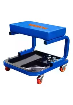Asiento Rodante Cuadrado Con Ruedas Wadfow 110kg Wnc1501 Azul 1-2