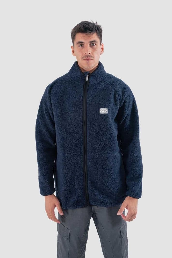 Poleron Chiporro Hombre Full Zip Navy Azul Oscuro XS