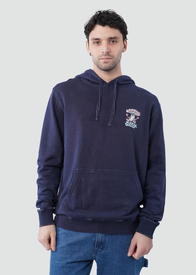 Poleron Hoodie Hombre Relax Navy Azul Oscuro XS
